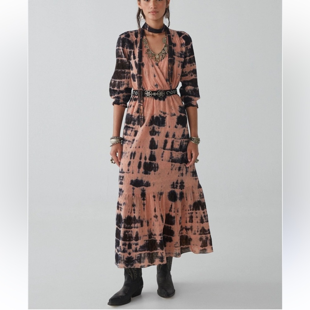Bohemian Tie-Dye Midi Dress